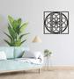 Imagem de Quadro Decorativo Preto Mdf Mandala Linear 40X20Cm