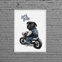 Imagem de Quadro Decorativo Pug Lets Ride 33X24Cm