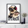 Imagem de Quadro Decorativo Pug On The Rock 45x34cm