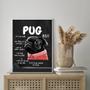 Imagem de Quadro Decorativo Pug Rules 33x24cm