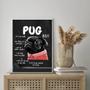 Imagem de Quadro Decorativo Pug Rules 45X34Cm - Com Vidro