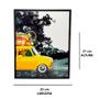 Imagem de Quadro decorativo quarto sala ferias viagem amarelo 31x25cm
