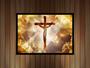 Imagem de Quadro Decorativo Religioso Jesus Cristo Crucificado Com Moldura RC068