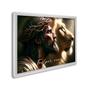 Imagem de Quadro Decorativo Religioso Jesus Foi Por Você com 1 Tela cm de Parede para Sala Quarto Hall 60cm x Branco