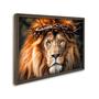 Imagem de Quadro Decorativo Religioso Leão de Judah com 1 Tela Cm ou Cm de Parede para Sala Hall Igreja 60cm X Sem Vidro