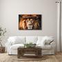 Imagem de Quadro Decorativo Religioso Leão de Judah com 1 Tela Cm ou Cm de Parede para Sala Hall Igreja 60cm X Sem Vidro