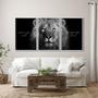Imagem de Quadro Decorativo Religioso Nunca Foi Sorte, Sempre Foi Deus Preto e Branco com 3 telas 50x75 e 60x90 para Sala Quarto Hall 