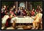 Imagem de Quadro Decorativo Religioso Representação Da Pintura A Santa Ceia Com Moldura RC019