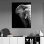 Imagem de Quadro Decorativo Sala   Elefante Luxo Fundo preto 40x60