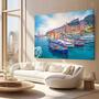 Imagem de Quadro Decorativo Sala Jantar Quarto Paisagem Barco Italia Mar Grande Escritório Hall