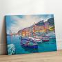 Imagem de Quadro Decorativo Sala Jantar Quarto Paisagem Barco Italia Mar Grande Escritório Hall