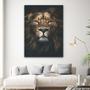 Imagem de Quadro Decorativo sala   Leão rei King face  60x40 Quadro Quarto Hall Cozinha