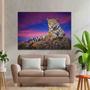 Imagem de Quadro Decorativo Sala   Leopardo Paisagem 40x60