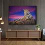 Imagem de Quadro Decorativo Sala   Leopardo Paisagem 40x60