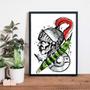 Imagem de Quadro Decorativo São Jorge Com Espada 33X24Cm - Com Vidro