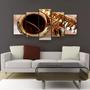 Imagem de Quadro Decorativo Saxofone Notas 129x61 Sala Quarto