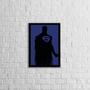 Imagem de Quadro Decorativo Silhueta Super Man 45x34cm - com vidro