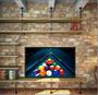 Imagem de Quadro Decorativo Sinuca Salas De Jogos Com Moldura 1 metro x 60 cm TT01