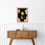 Imagem de Quadro Decorativo Sol e Lua 24x18cm - com vidro