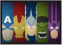 Imagem de Quadro Decorativo Super Heróis Nerd Geek Decorações Com Moldura G8