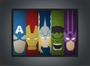 Imagem de Quadro Decorativo Super Heróis Nerd Geek Decorações Com Moldura G8