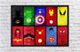 Imagem de Quadro Decorativo Super Heróis Nerd Geek Decorações Com Moldura G9
