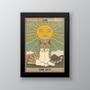 Imagem de Quadro Decorativo Tarot Sol Gato 24x18cm - Vidro