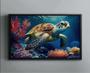 Imagem de Quadro Decorativo Tartaruga Animais Marinhos Salas Tela Canvas Premium GG