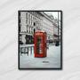 Imagem de Quadro Decorativo Telefone Londres 45x34Cm Moldura Preta