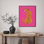 Imagem de Quadro Decorativo The Leopard - Pink 24x18cm