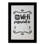 Imagem de Quadro Decorativo The Wifi Password Is com Moldura Preta e Vidro 30x20 Mdf Madeira Adesivada