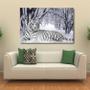 Imagem de Quadro decorativo Tigre Branco Animais com Tela em Tecido