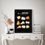 Imagem de Quadro Decorativo Tipos De Queijo 45x34cm - com vidro