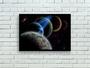 Imagem de Quadro Decorativo Universo Planetas Galáxias Via Láctea Salas Quartos Com Moldura RC015