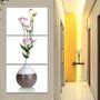 Imagem de Quadro Decorativo Vaso Flores Branco Rosa 60x120 cm Parede 