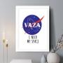 Imagem de Quadro Decorativo Vaza I Need Space 24X18Cm - Com Vidro