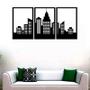 Imagem de Quadro Decorativo Vazado Cidade MDF 3mm Preto