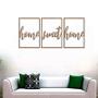 Imagem de Quadro Decorativo Vazado Home Sweet Home MDF 6mm Branco