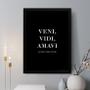 Imagem de Quadro Decorativo Veni Vidi Amavi 24X18Cm - Com Vidro