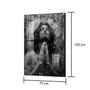 Imagem de Quadro Decorativo Vinil com Vidro Jesus Quadriculado 100x70