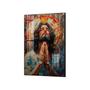 Imagem de Quadro Decorativo Vinil com Vidro Jesus Quadriculado 100x70