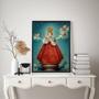 Imagem de Quadro Decorativo Vintage Menino Jesus De Praga 24X18Cm