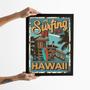 Imagem de Quadro Decorativo Vintage Surf Hawaii 24x18cm