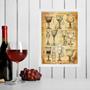 Imagem de Quadro Decorativo Vintage Taças De Vinho 24x18cm