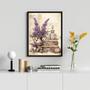 Imagem de Quadro Decorativo Vintage Vaso Lavanda 45x34cm - com vidro