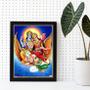 Imagem de Quadro Decorativo Vishnu e Lakshmi 33x24cm - Vidro, Branco