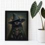 Imagem de Quadro Decorativo Witchy BlackCat 45x34cm - com vidro