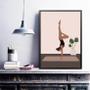 Imagem de Quadro Decorativo Yoga- Mulher E Plantas 24X18Cm - Com Vidro