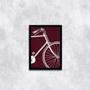 Imagem de Quadro Desenho Bicicleta Fundo Vinho 24X18Cm 002