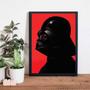 Imagem de Quadro Desenho Darth Vader Perfil 24x18cm